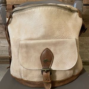 ROOTS LEATHER BACKPACK/CROSSBODY PURSE